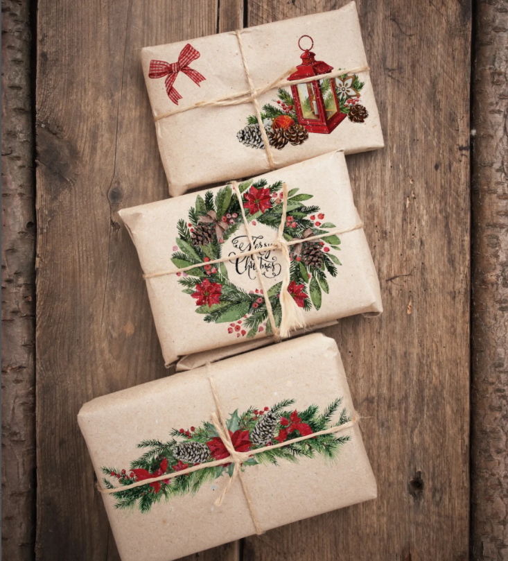 Christmas Rub On Transfers No Water Transfer Decor Small Transfers Furniture