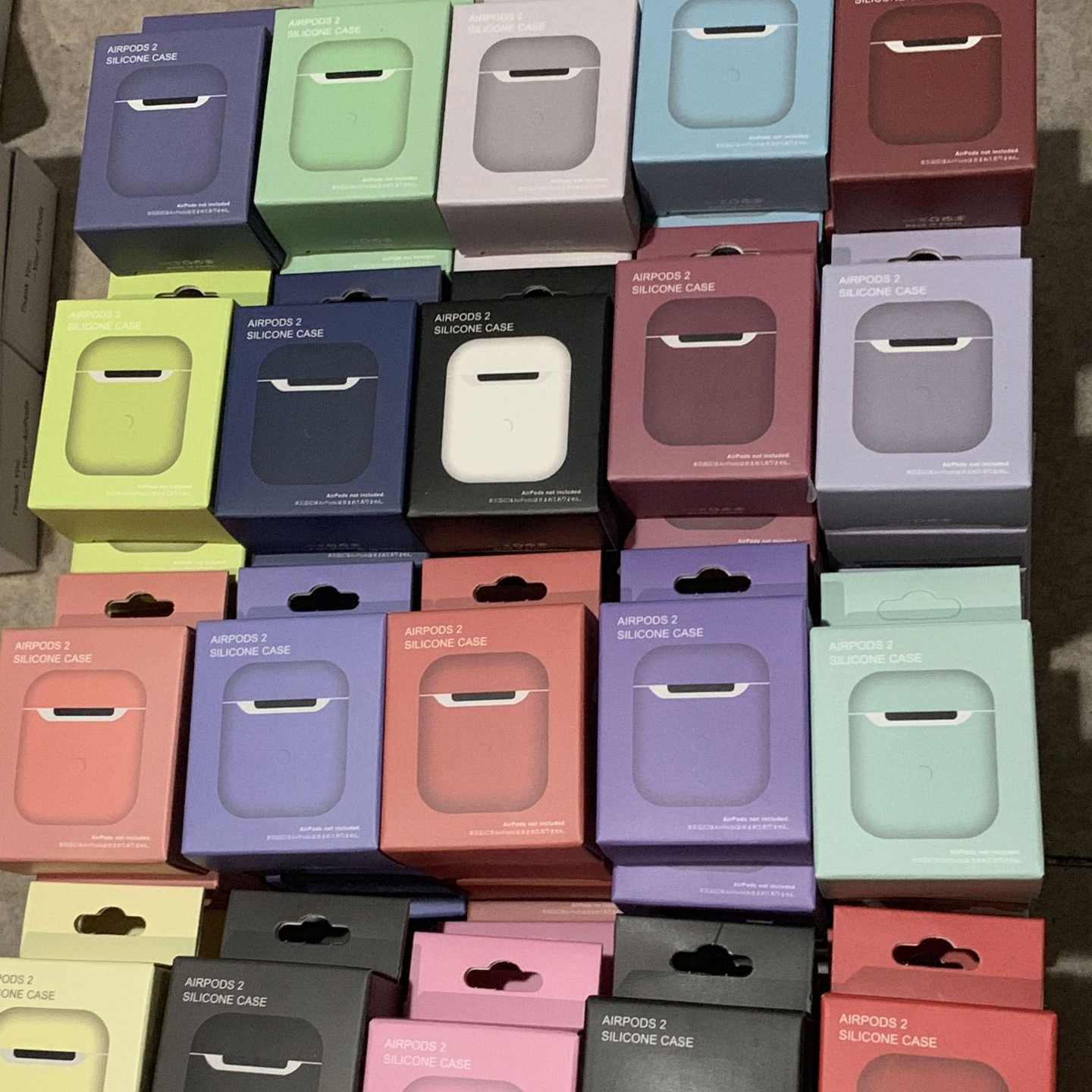 Новый разноцветный высококачественный силиконовый чехол для Airpods, чехол с бумажной упаковкой