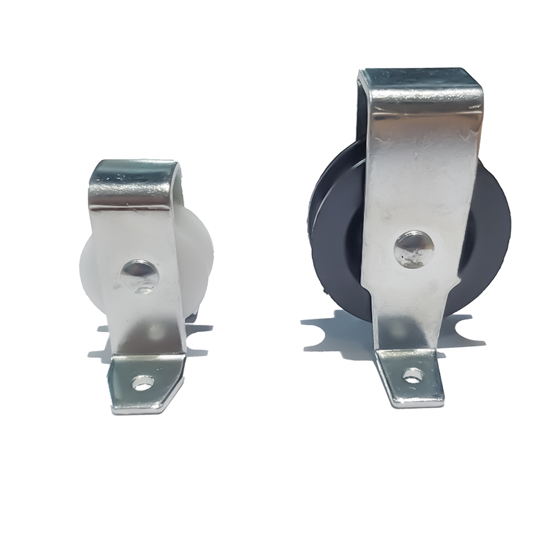 Customized galvanized steel frame nylon wheels cable pulley block Hanging Cable Roller