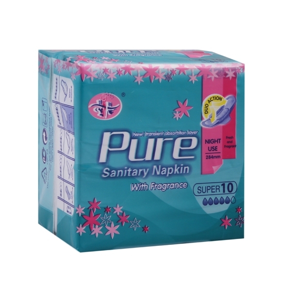 Natural Soft Care Organic Cotton Menstrual Fc Bio Biodegradable Lady Pad Sanitary Napkin Women Wings Style Time