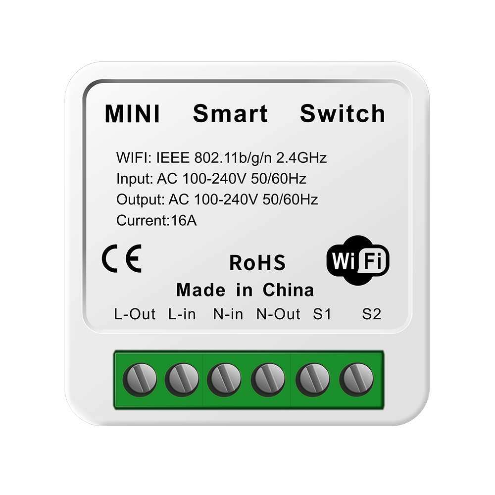 Смарт-выключатель Tuya с поддержкой Wi-Fi, 16 А, 10 А