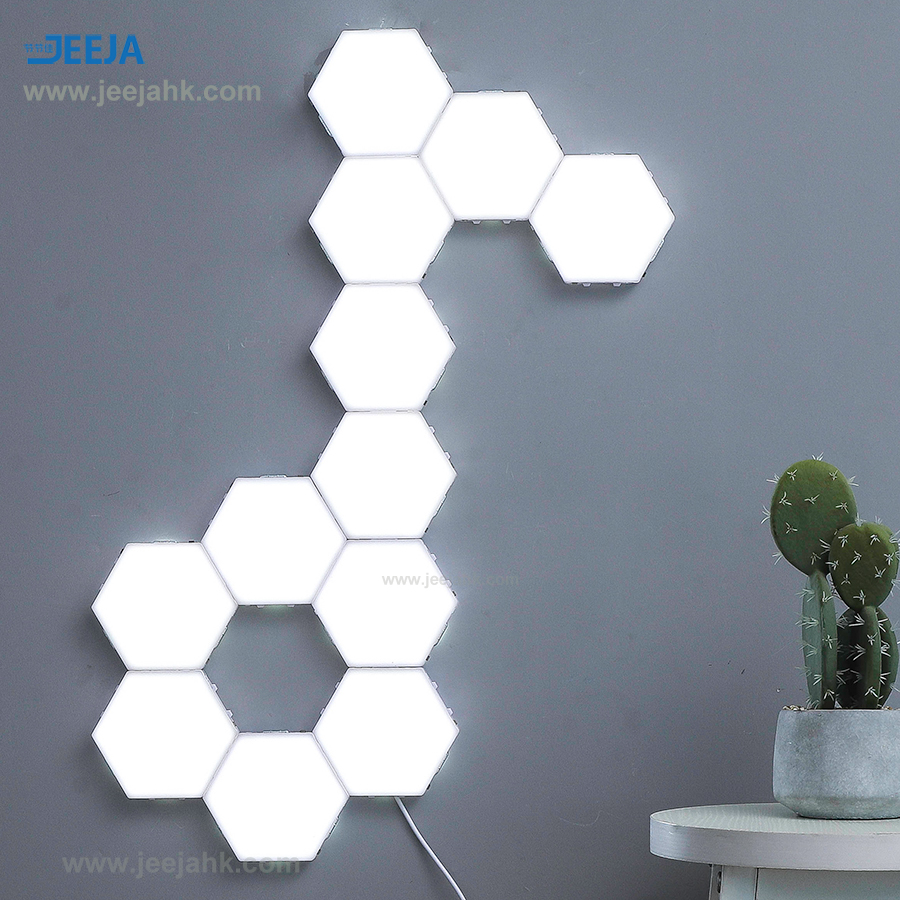 JEEJAHK App Controlled quantum rgb hexagon mirror led touch light hexagonal for wholesales