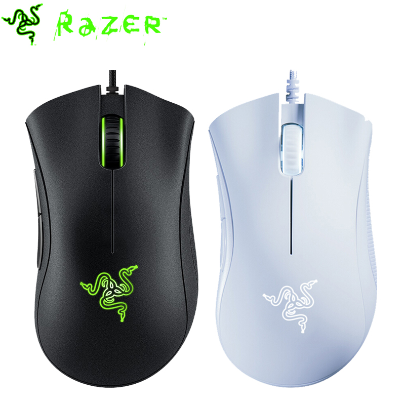 Razer DeathAdder незаменимая Проводная игровая мышь 6400 точек/дюйм эргономичный профессиональный оптический датчик Razer мыши для компьютера ноутбука