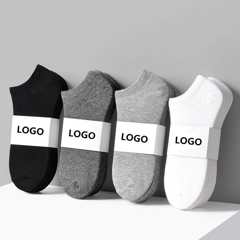 Accepted OEM services custom ankle men dress socks cotton black business ankle socks