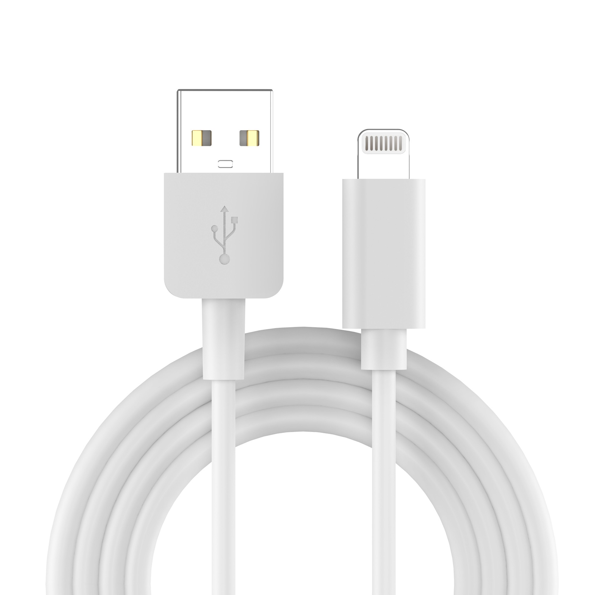 Сертифицированный Mfi USB-кабель для быстрой зарядки и передачи данных Белый 3 фута/6 футов USB-кабель для зарядки по заводской цене для iPhone