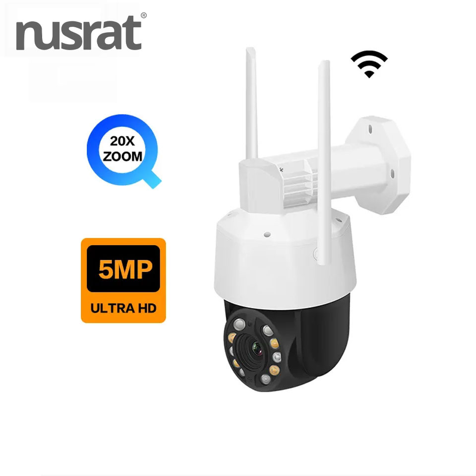 Лидер продаж, панорамная камера с 20-кратным оптическим зумом, Wi-Fi, 5 МП, связь наблюдения, прожектор с автоматическим отслеживанием, HD-объектив, камера