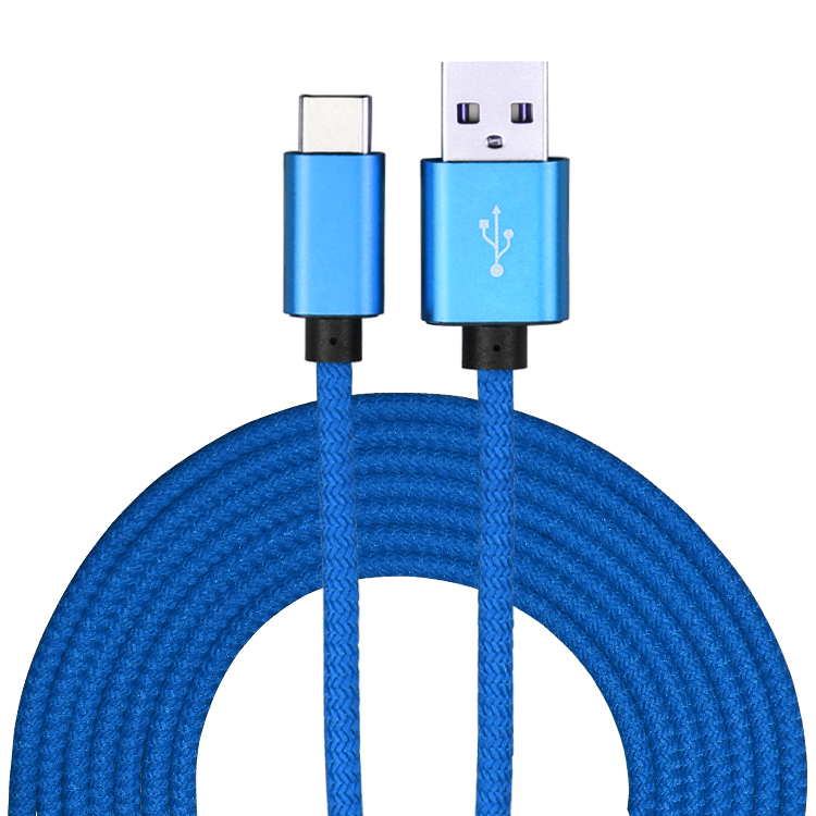 Hot sale 2020 fast charging data cable Type C nylon braided micro USB data cable