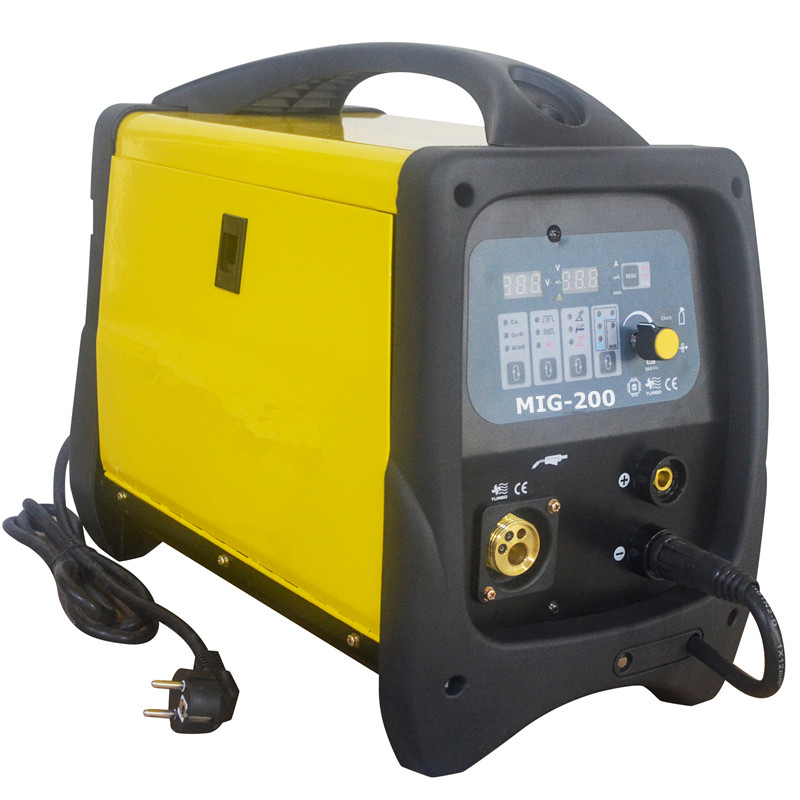 Компактный портативный 5 кг, закрытый питатель IGBT GMAW MIG/MAG CO2 200A DC, инверторный Сварочный аппарат MIG-200