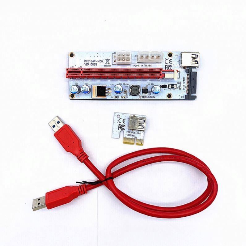 JC VER008S PCI-E rier карта доска с тремя интерфейсами PCI-E 1XTO16X кабель-удлинитель трехпортовый блок питания