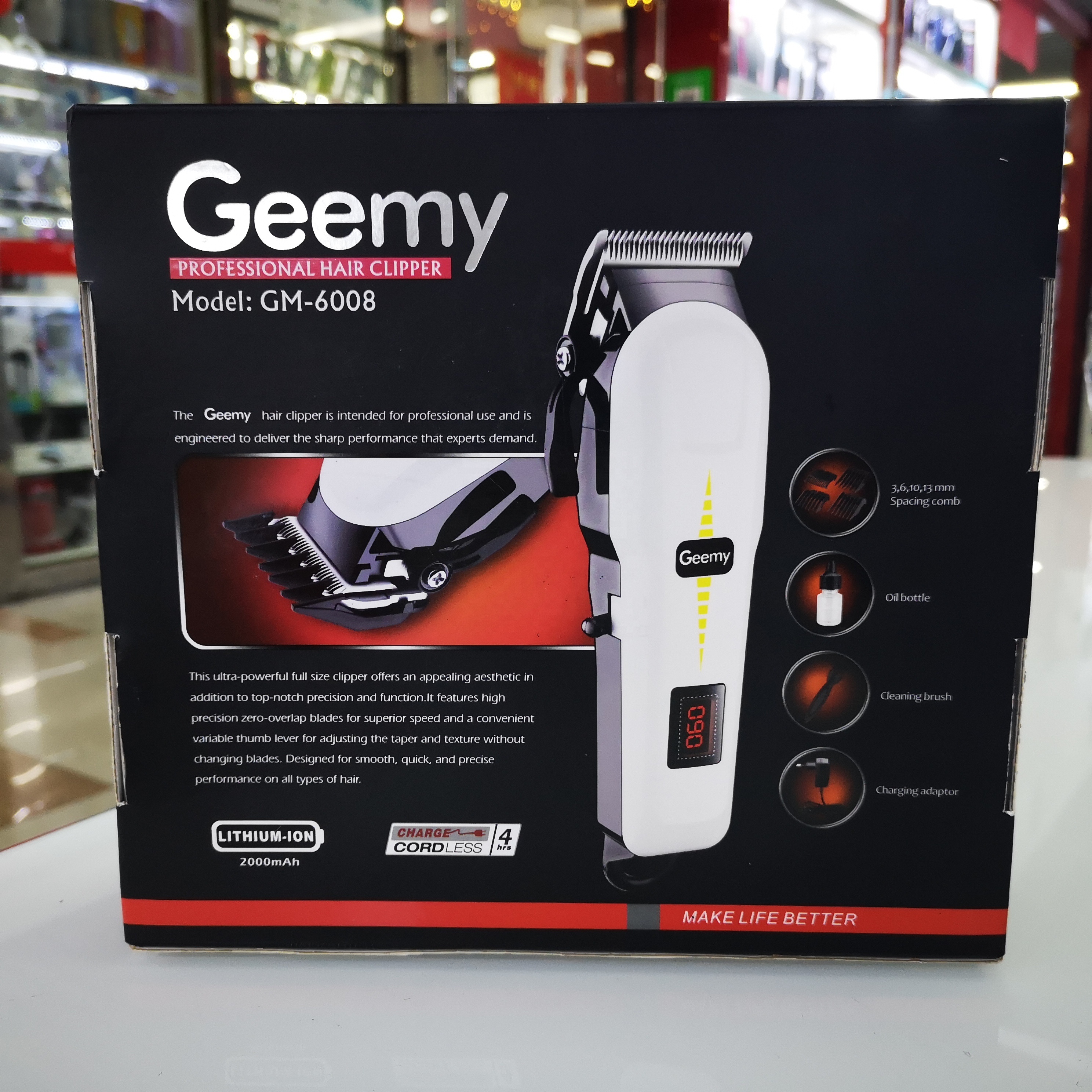 Оригинал PROGEMEI GM6008 профессиональная перезаряжаемая Триммер для волос электрическая машинка для стрижки волос для мужчин