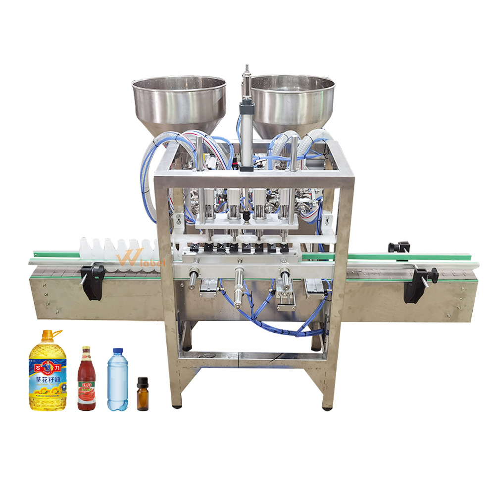 small automatic table top honey cbd oil sauce water drink bottle viscous liquid desktop filling machine production line