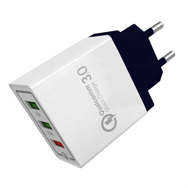 QC3.0 быстрое настенное зарядное устройство с тремя Usb-портами для ЕС и США, портативный Дорожный комплект, умная Зарядка для Samsung, Iphone