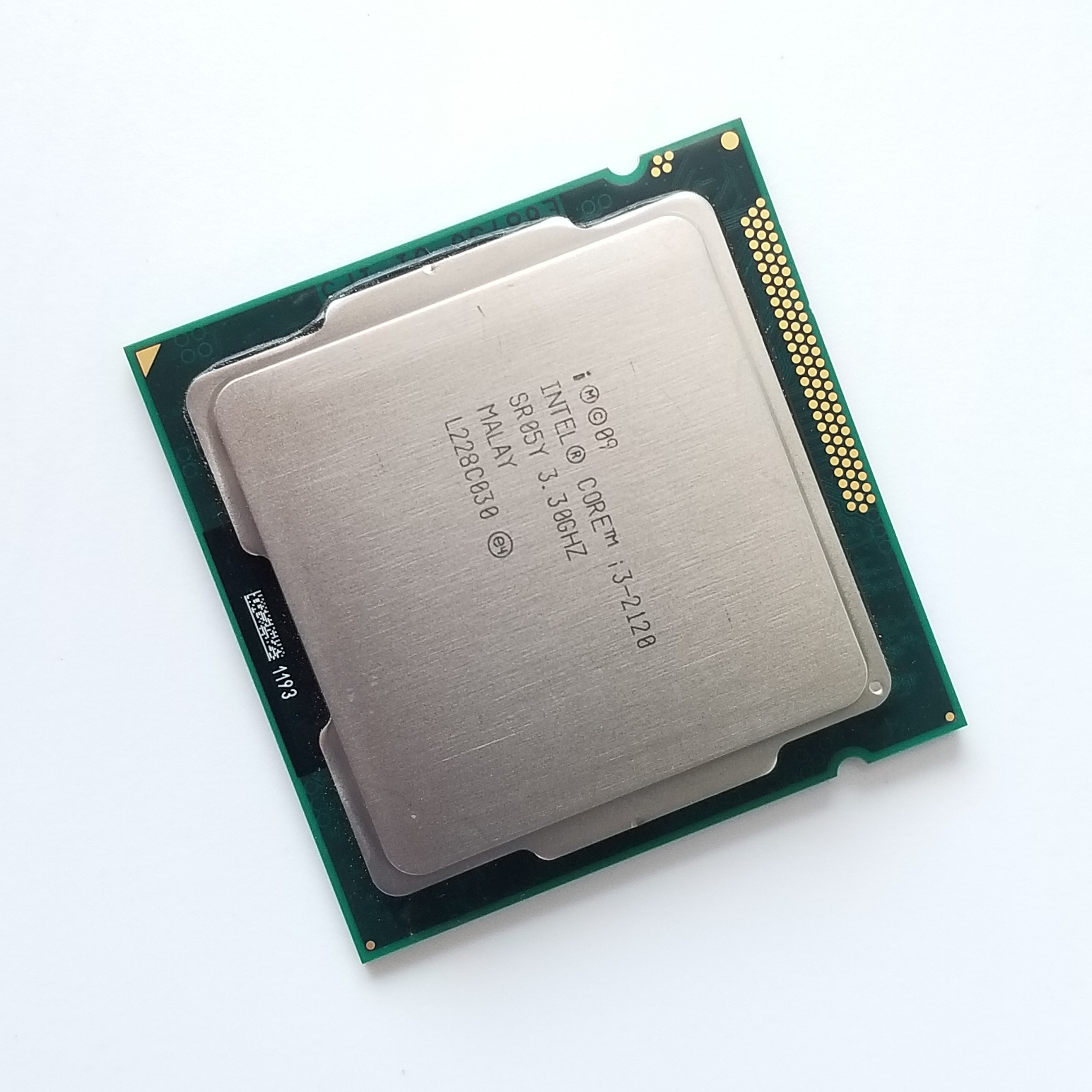 Б/у процессор Intel i3 2120 LGA1155 двухъядерный 3,3 ГГц