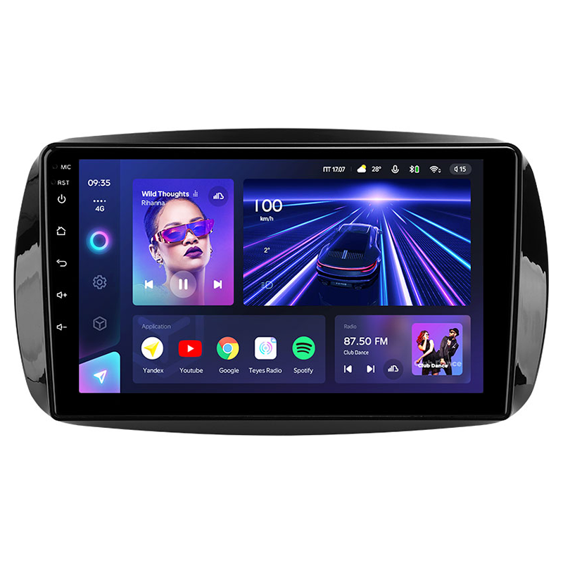 Автомагнитола TEYES CC3 для Mercedes Benz Smart Fortwo 3 C453 A453 W453 2014-2020, видеоплеер, навигация, стерео, 2din, 2 din, dvd