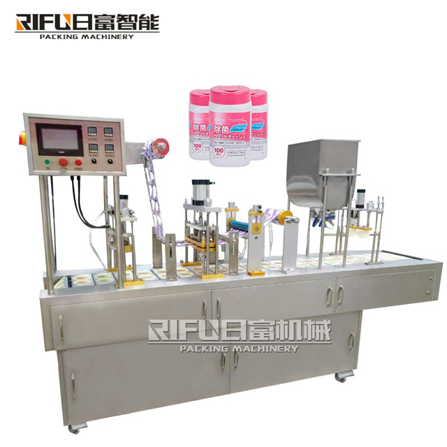 Good Supplier Wet Wipes Canister/Baby Wet Tissue Bucket Filling Sealing Machine