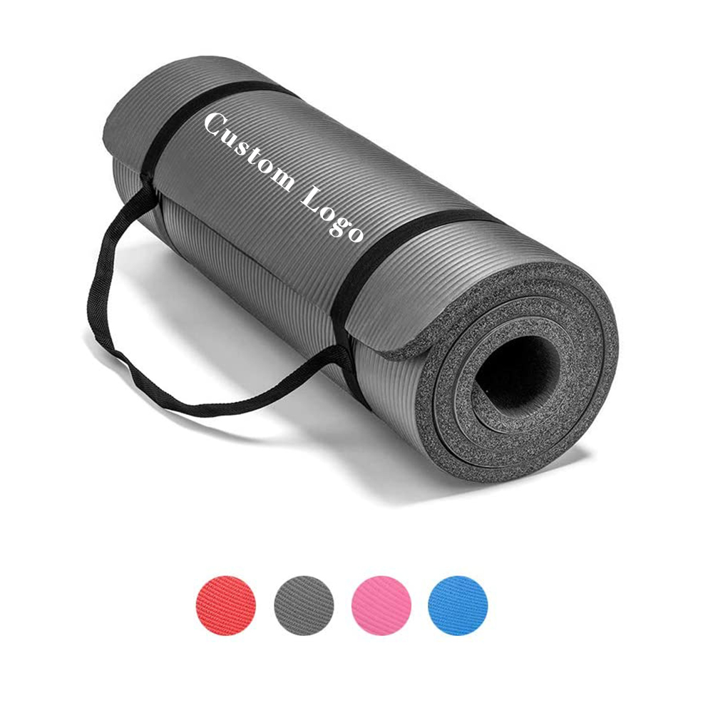 GYM Exercise Fitness Yoga Mat Eco Friendly Natural Rubber 10MM Custom Design NBR Yoga Mat