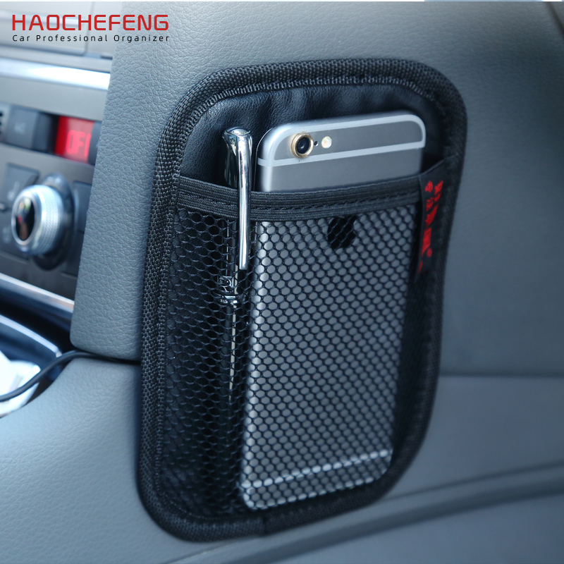 Factory Car Net Pocket for Phone Smartphone Holder or Organiser in Car Storage Net with Universal Mesh Design New and Improved