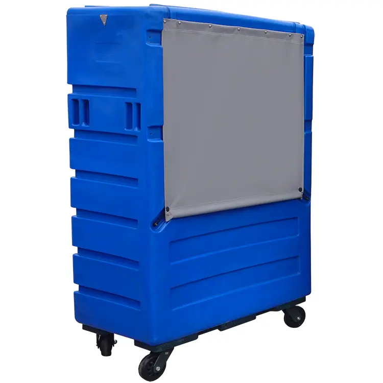 Laundry Trolley 900L Commerical Plastic Large Dry Laundry Linen Truck Germent Cart Trolley For Hospital Hotel