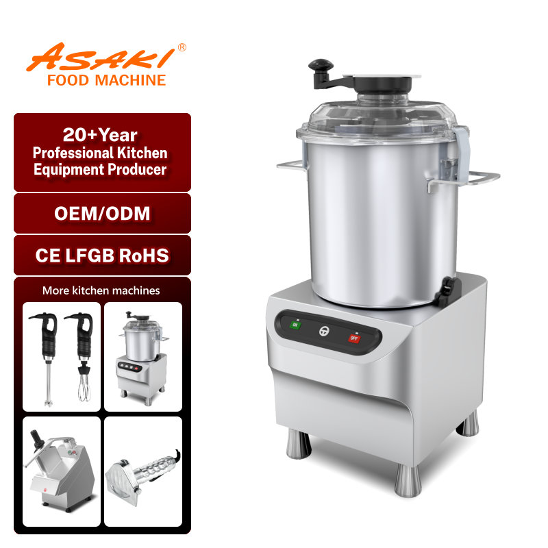 ASAKI manufacturer electric Commercial Stainless steel Multi-functional vegetable and meat bowl Cutting Machine meat bowl cutter