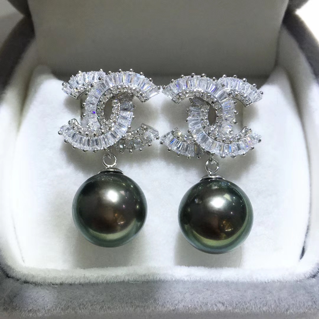 Серьги женские из серебра 925 пробы с натуральным пресноводным жемчугом, 11-12 мм
