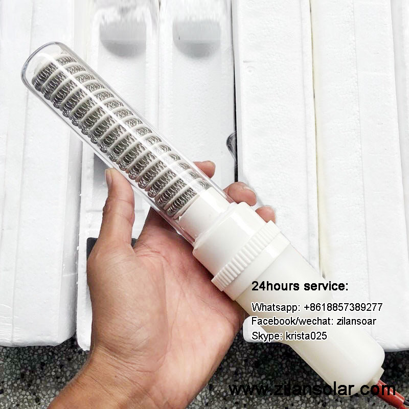 47mm quartz electric heater as backup element of solar water heaters