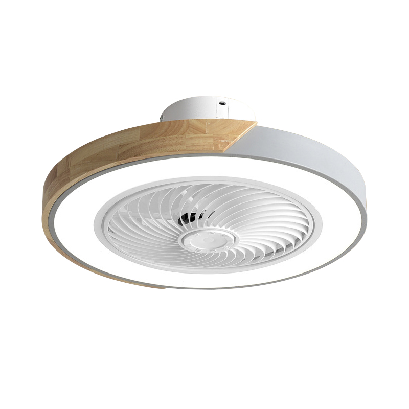 led air cooling fan wooden light Invisible crystal Ceiling Large Ceiling Fans with led Light with remote and light
