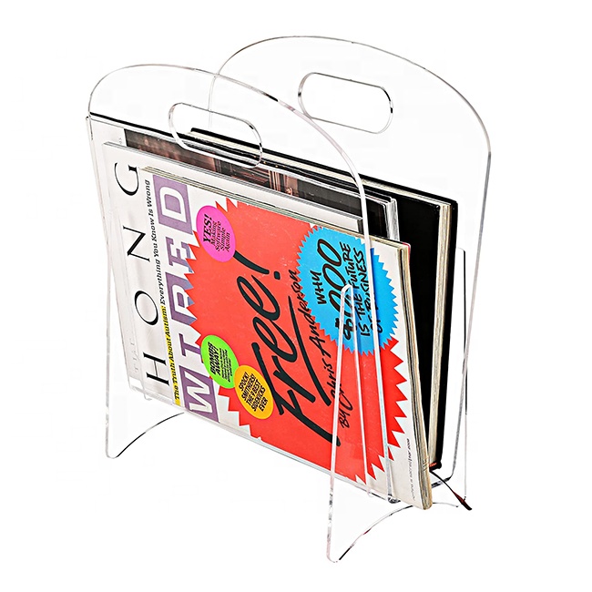 Office Document Case Books Organizer A4 File Folder Desktop Clear Acrylic File Box