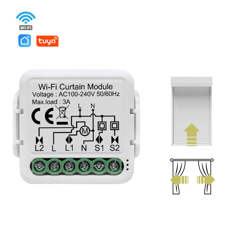 Модуль переключения занавесок Tuya Smart Life Zigbee Wi-Fi для роликовых жалюзи, двигатель для умного дома, Google Home, Alexa, голосовое управление «сделай сам»