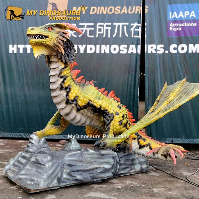 MY DINO AN024 тематический парк аниматронная Статуя Дракона для декора