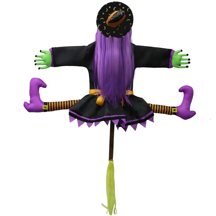 Ready to ship halloween large witch crashing into tree door