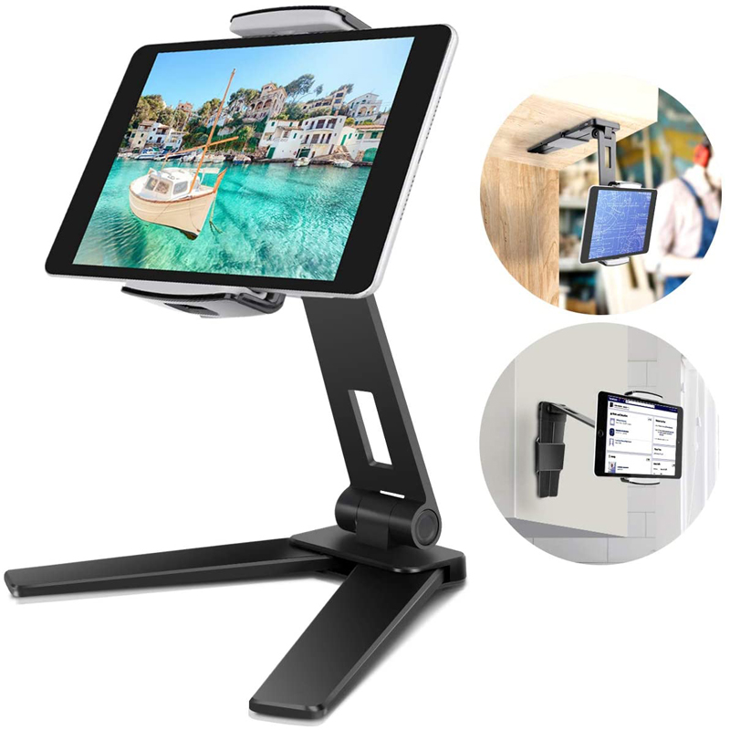 2 in 1 Kitchen Tablet Holder Flexible Tablet Wall Mount Countertop Stand for Tablets