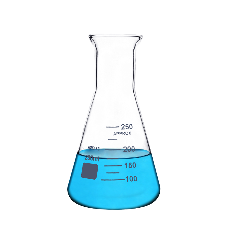 2021 новый стиль прозрачная конусная стеклянная колба erlenmeyer с диоксидом кремния