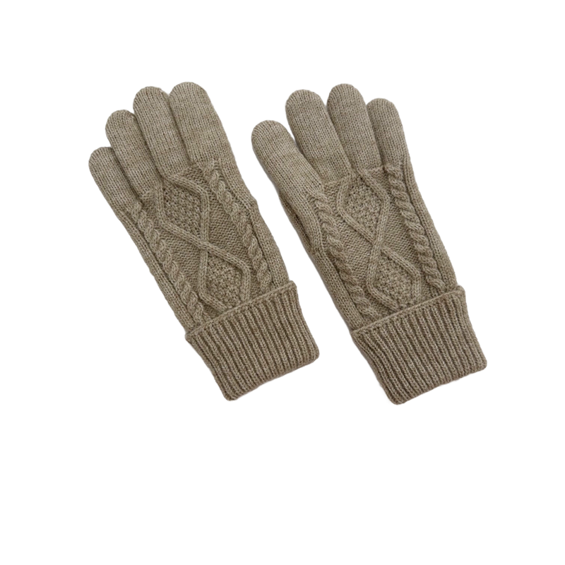 New Style Unisex Knitted Diamond Gloves Gloves Drawn on the Back Gloves As Soft As Clouds