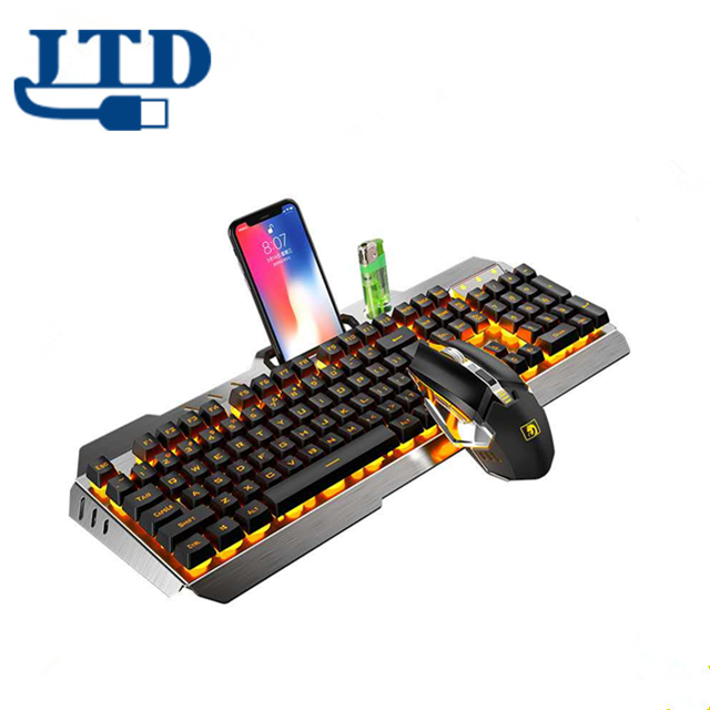 Геймеров LED Механическая игровая клавиатура и мышь