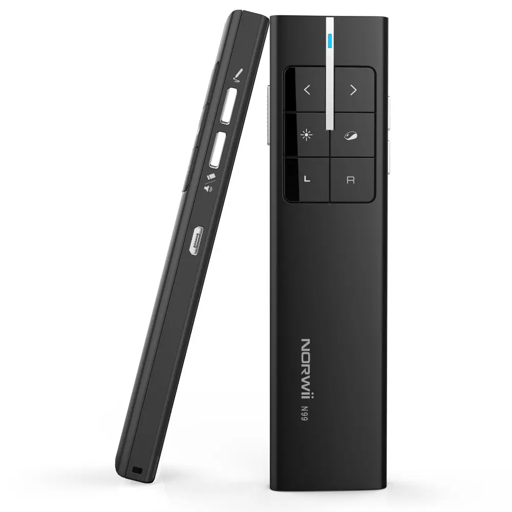 Norwii N99 2.4GHz USB Wireless Presenter, Red Laser Pointer, presenter pens