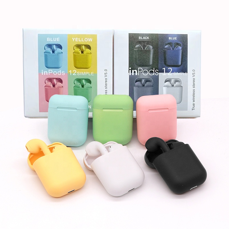 Самые продаваемые продукты 2022 Macaron TWS стерео наушники inpods i12 наушники гарнитура