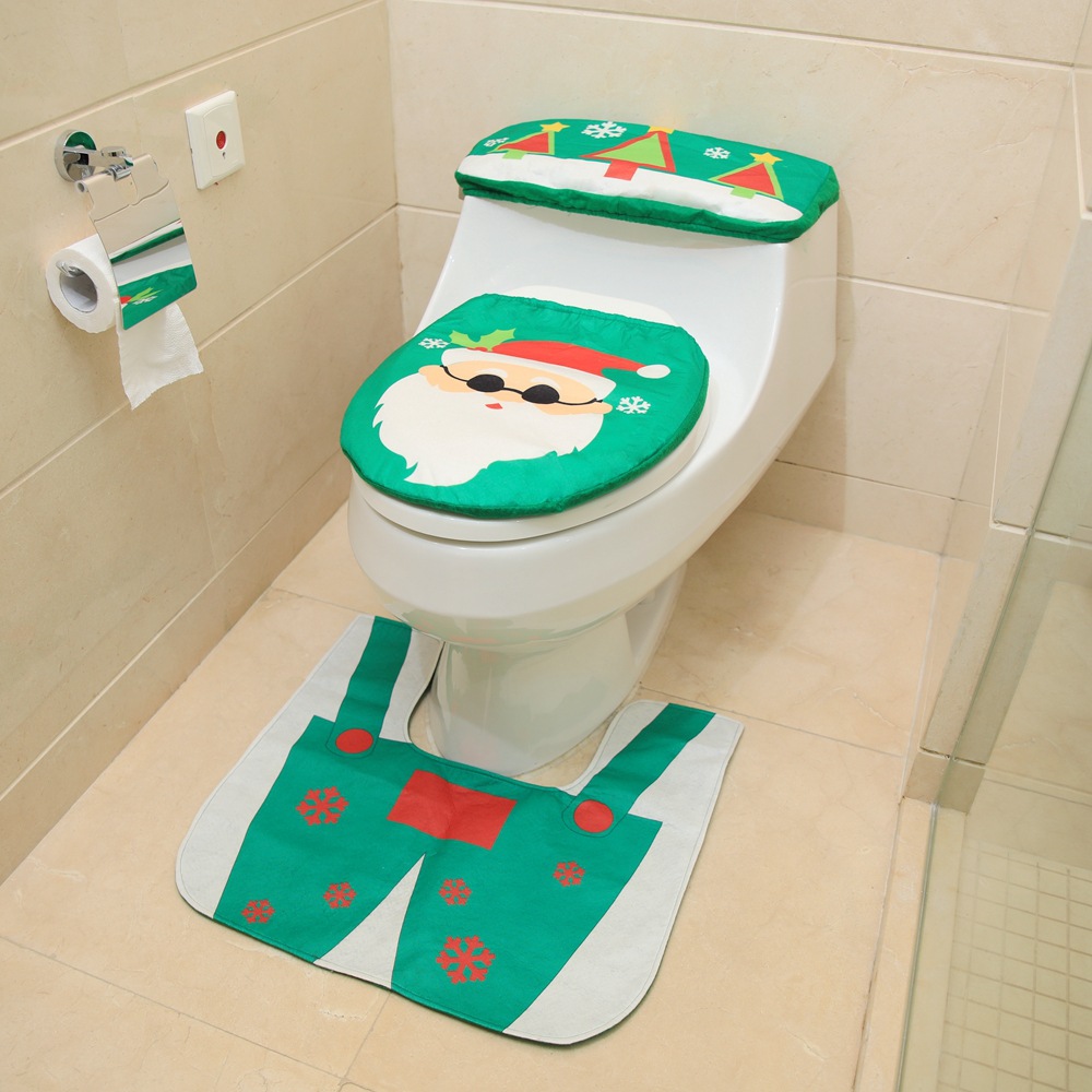 Santa Claus Christmas Snowman Santa Toilet Seat Cover
