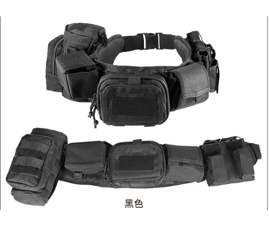DFV01 Miliary Security men outdoor duty Tactical molle waist belt with pouches Camouflage uniforms