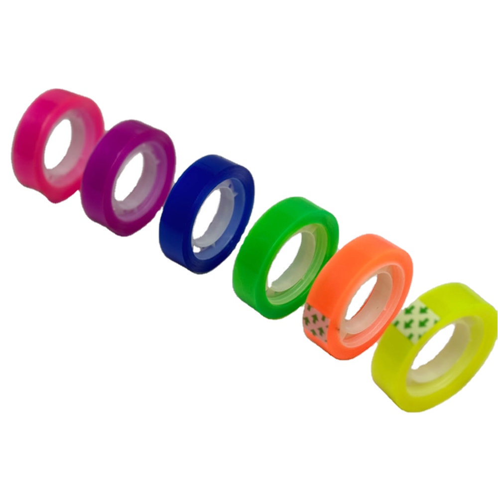 12 Pack 15m 12mm Good Sticky Colorful Clear School Stationary Office Adhesive Tape