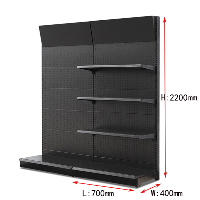 High Quality Single-sided Heavy Duty Cold-rolled Steel Gondola Supermarket Display Rack