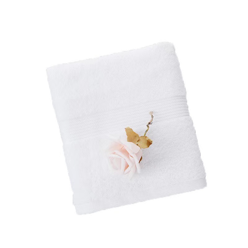 Rongbao textile 100 Cotton towel woven fabric rolls grey bath towel and white bath towels