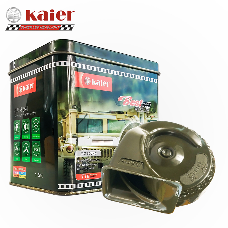 kaier T10 High-quality Waterproof Design horn Powerful loudest sound Snail horn Universal klaxon 12v Car Horn