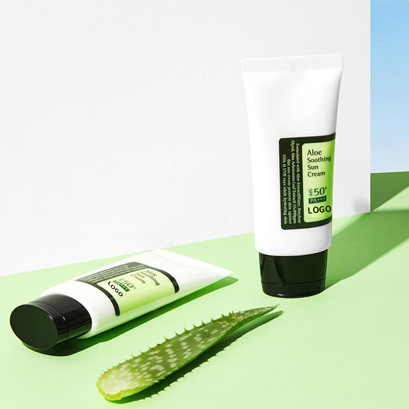 Алоэ Успокаивающий солнцезащитный крем SPF50 + PA + + + легкая повседневная с защитой от солнечных лучей, натуральный экстракт алоэ вера, так же увлажняет кожу солнцезащитный крем