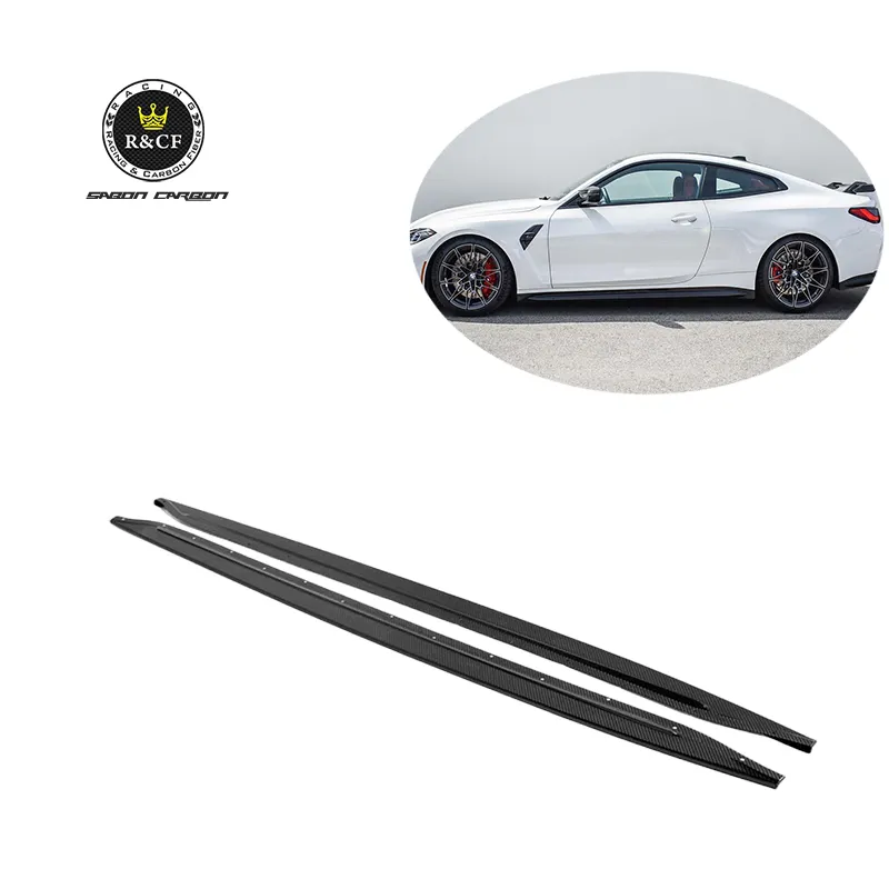 Factory Custom 2021+ G80 M3 New Style MH-C Carbon Fiber Side Skirts Extensions Rocker Panel For BMW G80 M3 G82 M4