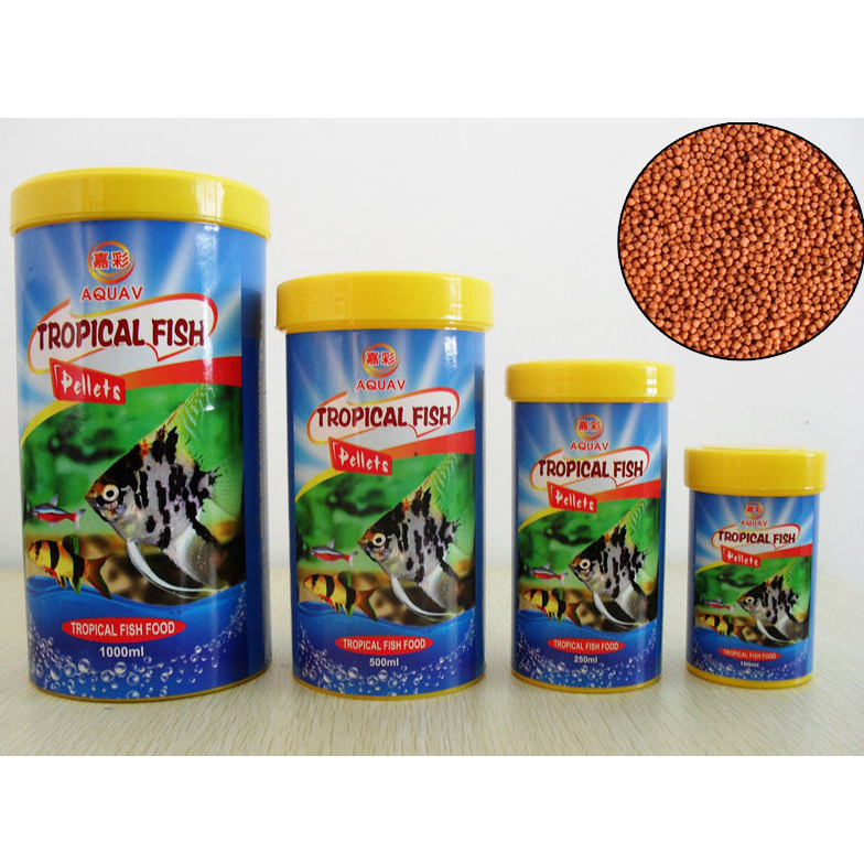 Гранулы для тропической рыбы в бутылках