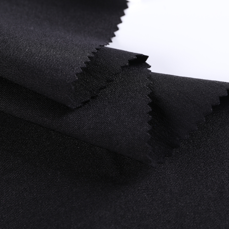 Hot sell accepted custom solid colors rayon nylon spandex grosgrain twill fabric