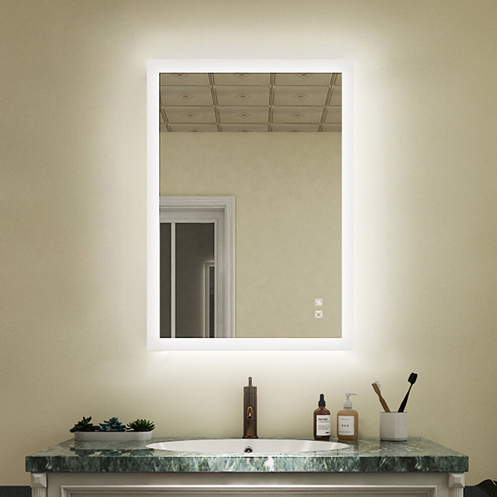 Factory Wholesale modern wall bathroom mirrors defroster with light