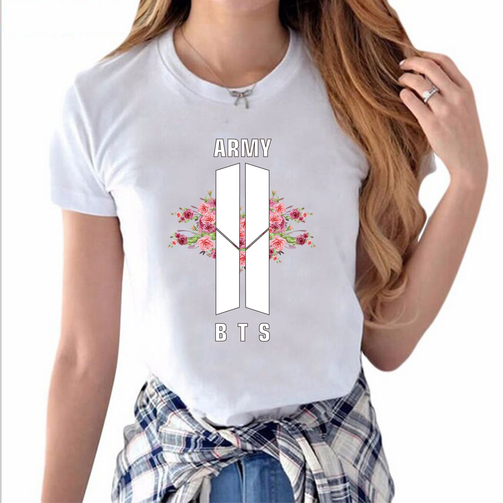 100% organic cotton custom logo bts shirts kpop t-shirt for girls and boys 1 piece