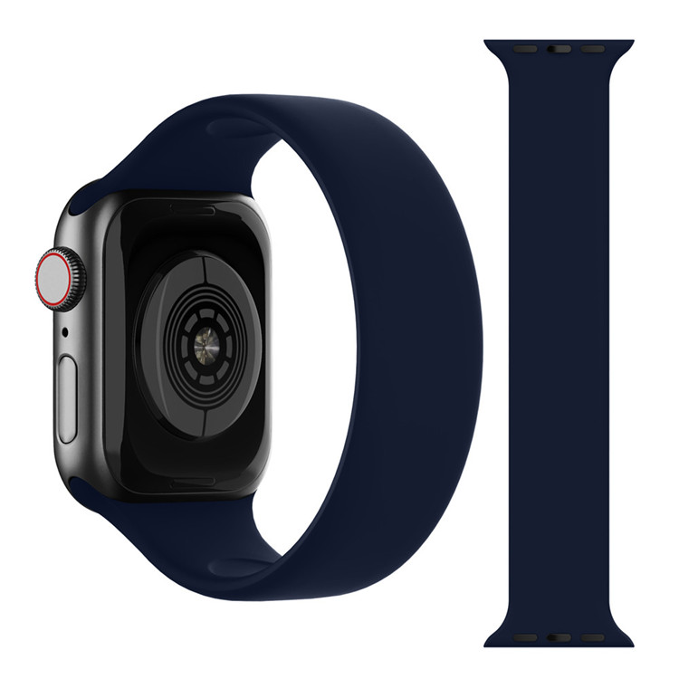 For 42mm 44mm Quick release rubber wristband sport silicone iphone watch band strap apple solo loop