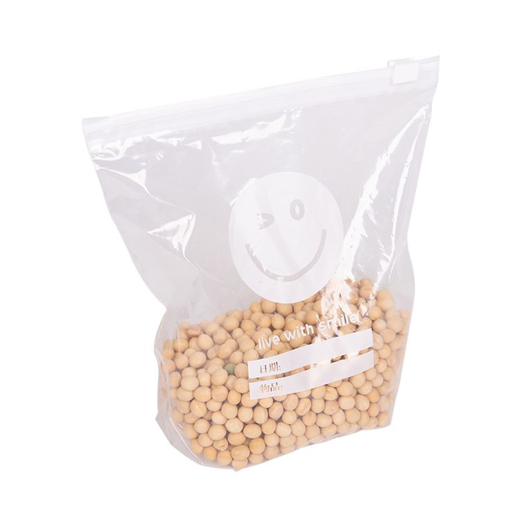 Wholesale Price Custom Printed Logo Plastic Sealing Pe Food Storage Packaging Slider Zipper Bag
